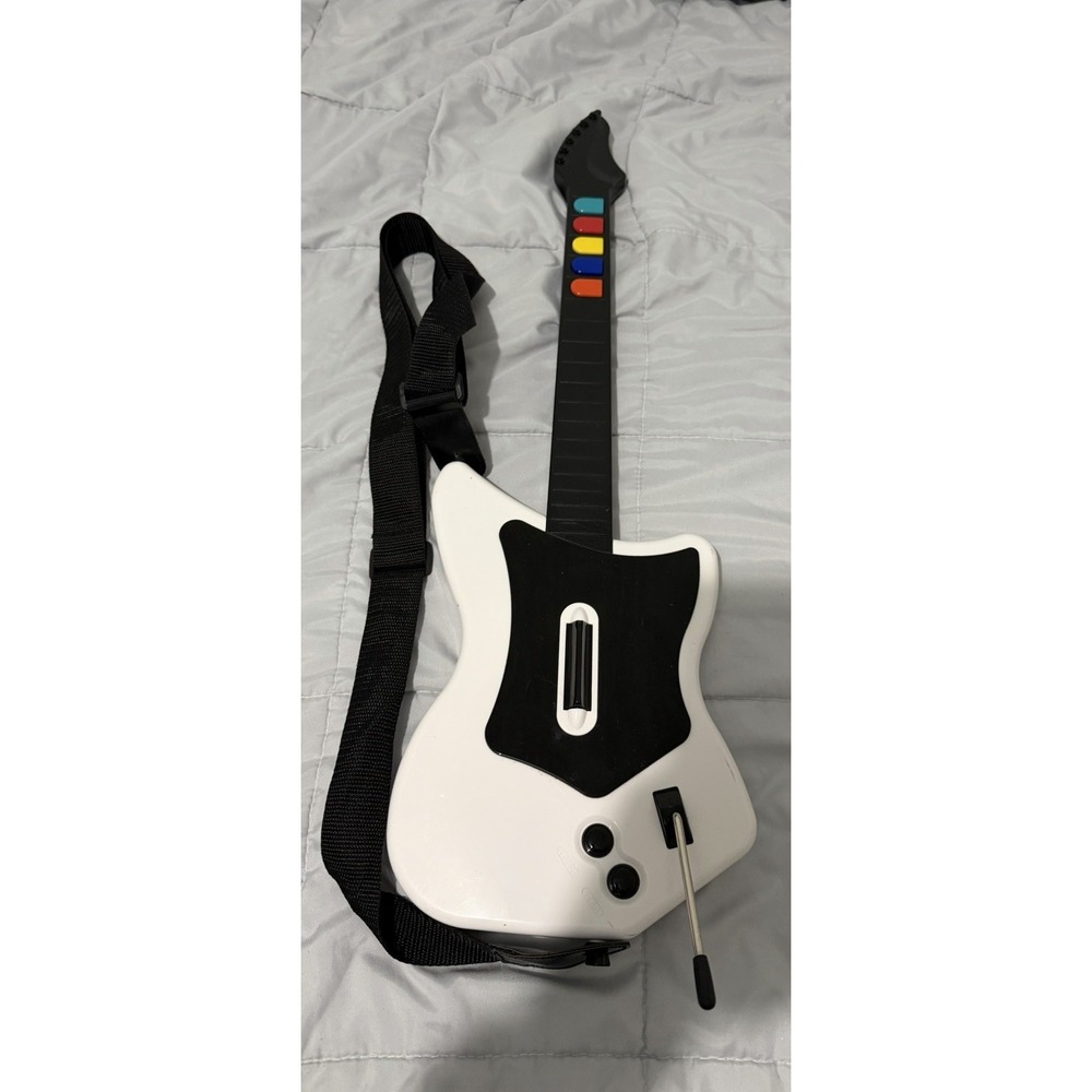 PS2 Red Octane Guitar Hero Wireless Not Tested No Dongle Powers on w/Battery